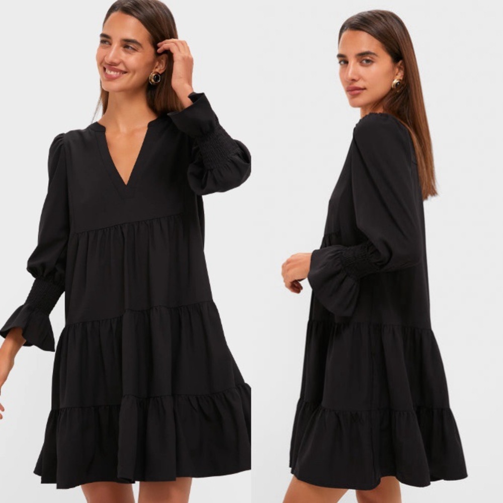 Pomander Place by Tuckernuck Black Crepe Kenzo Mini Dress